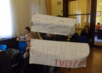Foto: S nedavnog prosvjeda protiv istraživanja Jadranskog mora