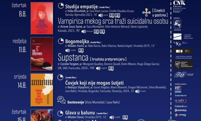 Kino Zona program kolovoz Foto: 057info