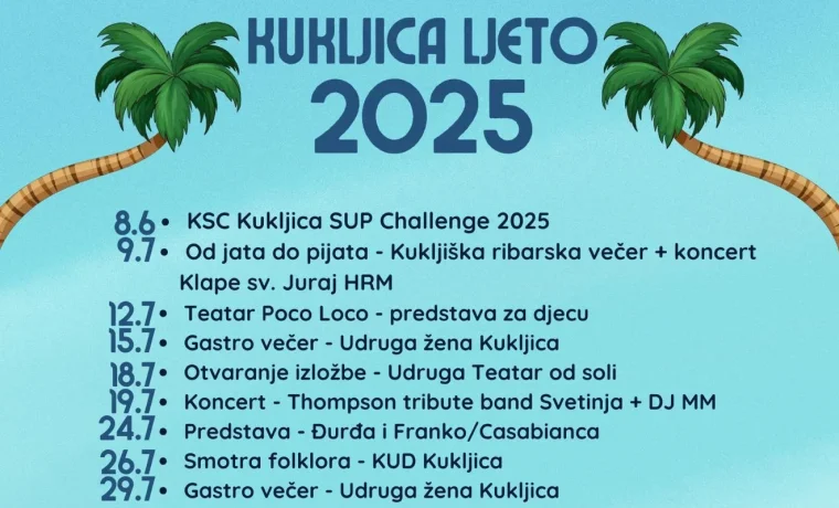 Program Kukljica ljeto 2025