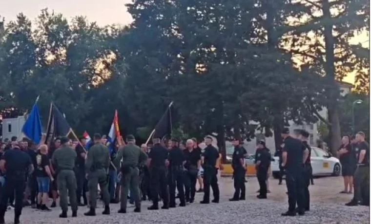 policija, prosvjed, benkovac